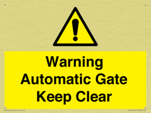 Warning Automatic Gate Keep Clear